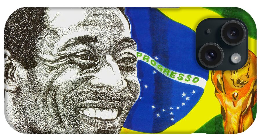 Pele iPhone Case featuring the drawing Pele by Cory Still