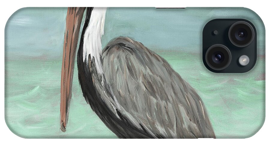 Pelican iPhone Case featuring the painting Pelican Way I by Julie Derice