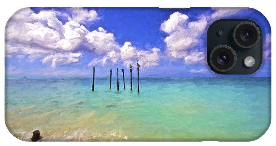Aruba iPhone Case featuring the painting Pelicans of Aruba by David Letts