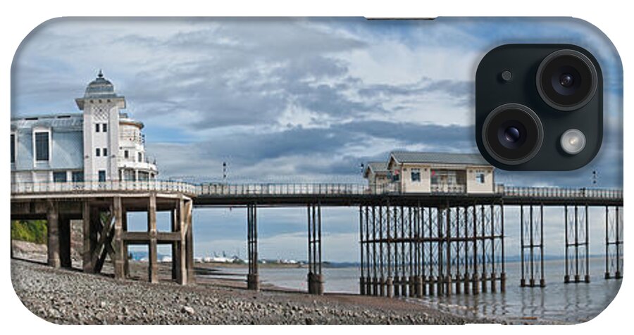 Penarth Pier iPhone Case featuring the photograph Penarth Pier Panorama 1 by Steve Purnell