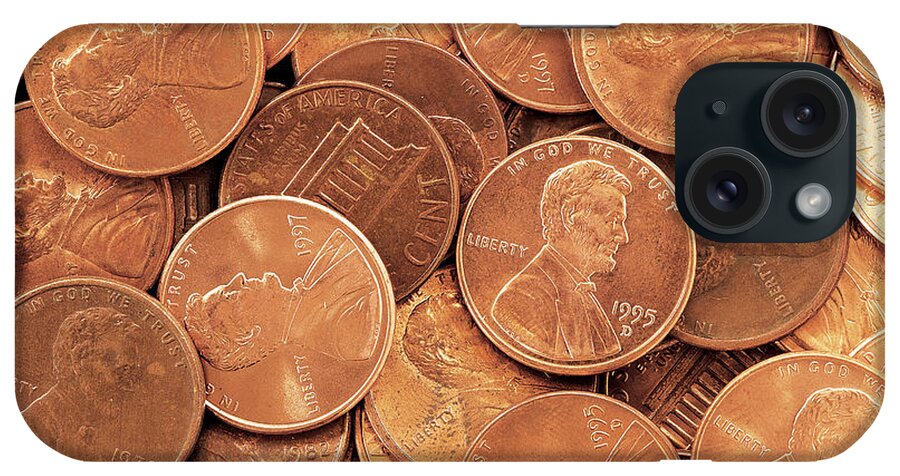 Penny iPhone Case featuring the photograph Pennies by David Davis
