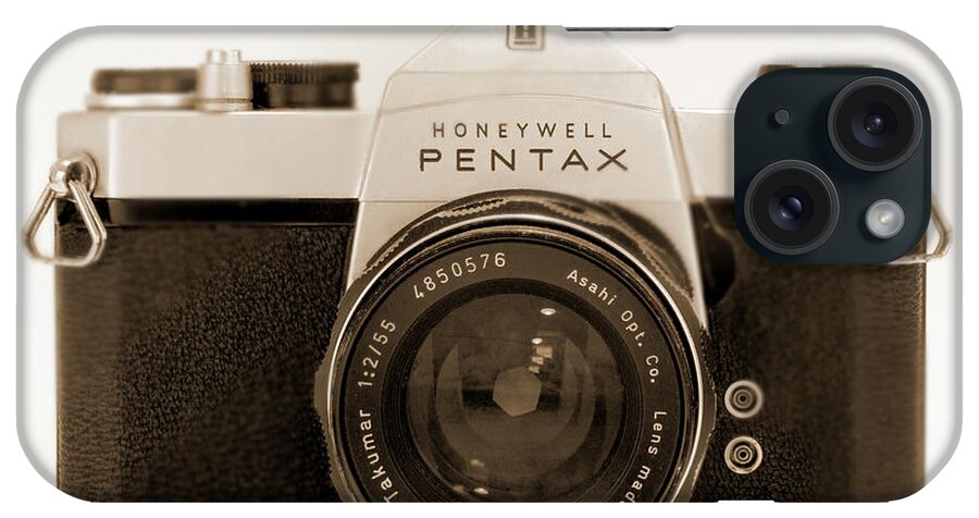 Vintage Film Camera iPhone Case featuring the photograph Pentax Spotmatic IIa Camera by Mike McGlothlen