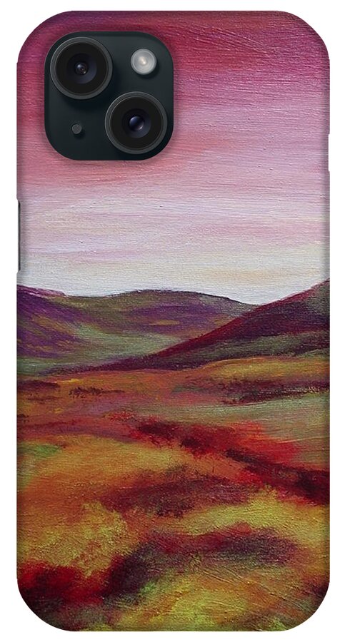 Hills iPhone Case featuring the painting Pentland Hills Scotland by Hazel Millington