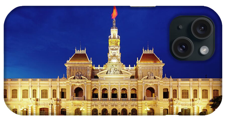 Ho Chi Minh City iPhone Case featuring the photograph Peoples Committee Building At Night by Ultra.f