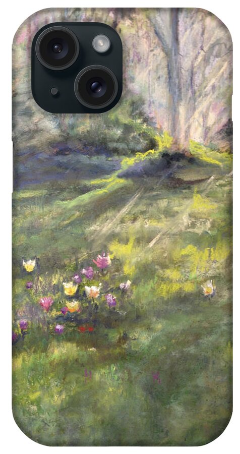 Paris iPhone Case featuring the painting Pere Lachaise Spring by Vicki Ross