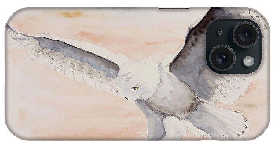 Owl iPhone Case featuring the painting Perfect Landing by Joette Snyder