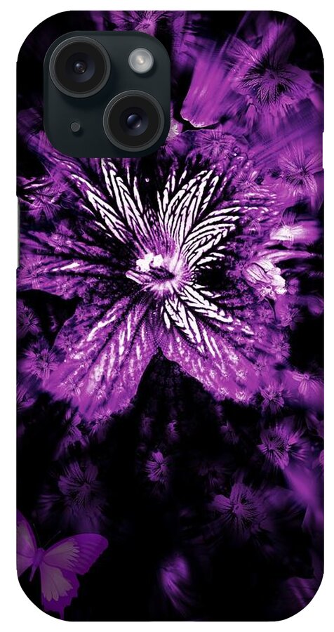 Purple iPhone Case featuring the photograph Petals from the Purple by Amanda Eberly