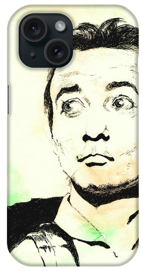 Bill Murray iPhone Case featuring the mixed media Peter Venkman by Andrew Gillette