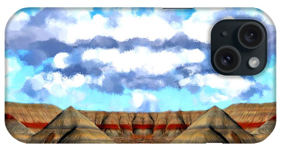 Petrified iPhone Case featuring the painting Petrified Arizona Panorama by Bruce Nutting