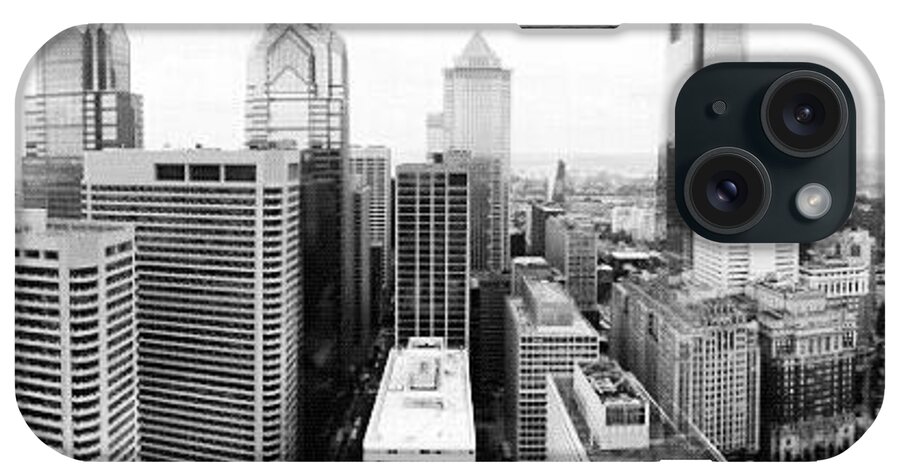Bw iPhone Case featuring the photograph Philadelphia Skyline in Black and White by Philip Grant