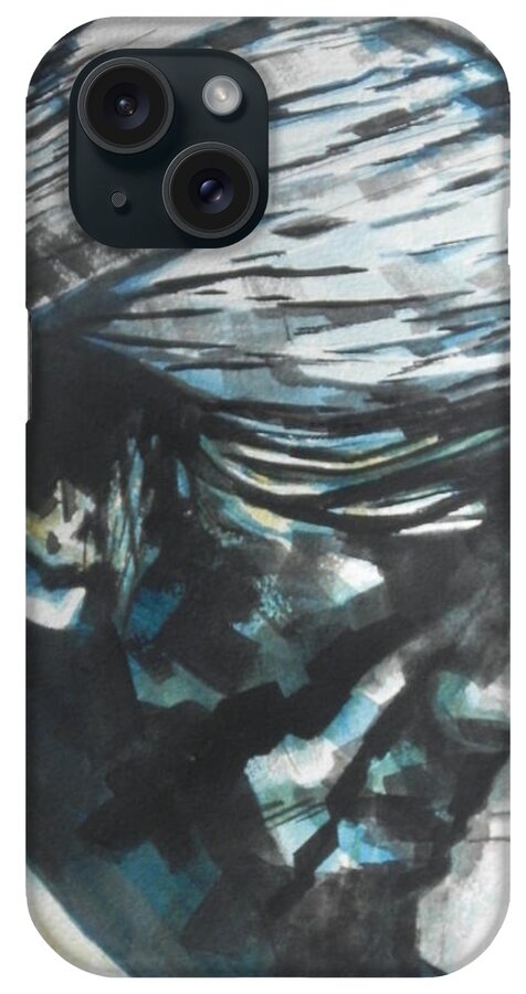 Watercolors iPhone Case featuring the painting Philospher Jiddu Krishnamurti by Chrisann Ellis