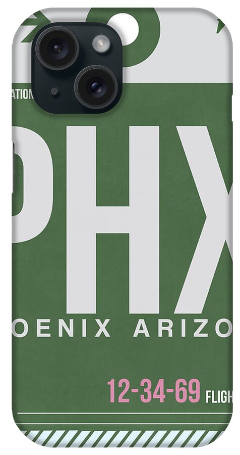  iPhone Case featuring the digital art Phoenix Airport Poster 2 by Naxart Studio