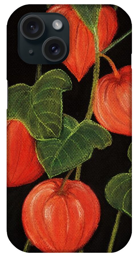 Plant iPhone Case featuring the painting Physalis by Anastasiya Malakhova