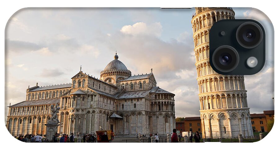 Outdoors iPhone Case featuring the photograph Piazza Dei Miracoli In Pisa by Luis Davilla