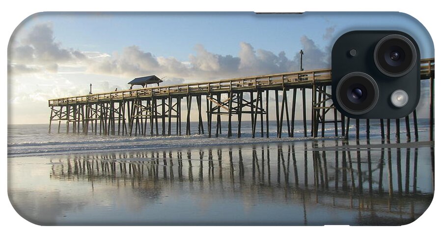 Landscape iPhone Case featuring the photograph Pier Reflection by Ellen Meakin