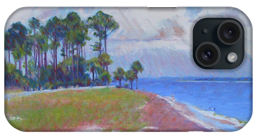 Dune iPhone Case featuring the painting Pine Island Beach by Candace Lovely