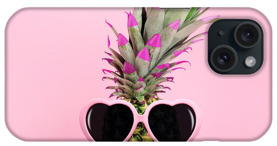 Food iPhone Case featuring the photograph Pineapple Wearing Sunglasses by Juj Winn