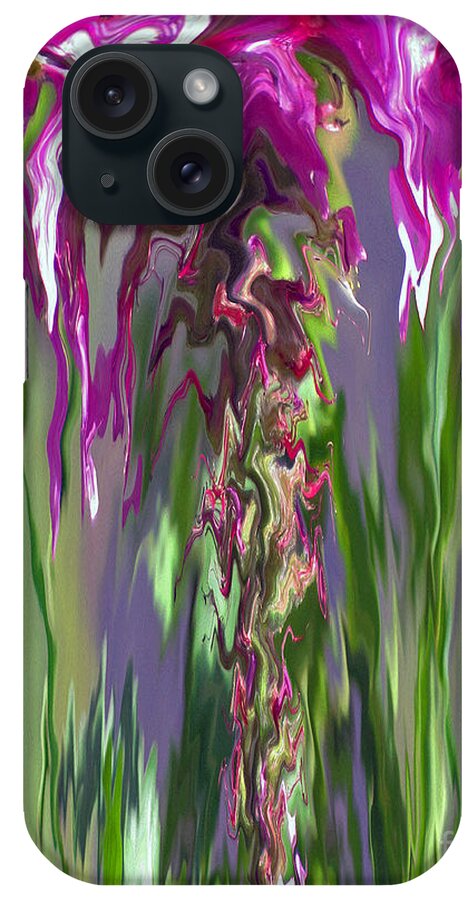 Organic Impressions Collection iPhone Case featuring the photograph Pink And Green Floral by Cedric Hampton