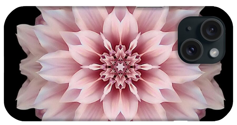 Flower iPhone Case featuring the photograph Pink Dahlia Flower Mandala by David J Bookbinder