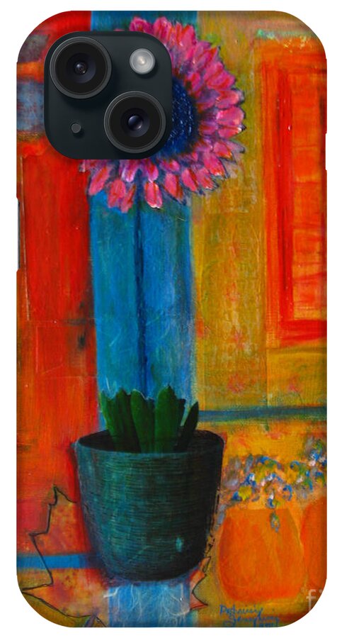 Pink Flower iPhone Case featuring the painting Pink Flower by Patricia Januszkiewicz