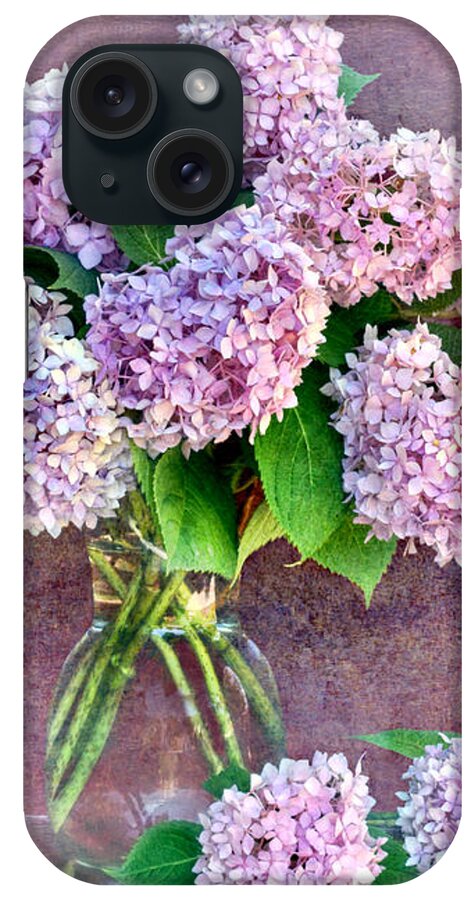 Hydrangea iPhone Case featuring the photograph Pink Hydrangeas by Nikolyn McDonald