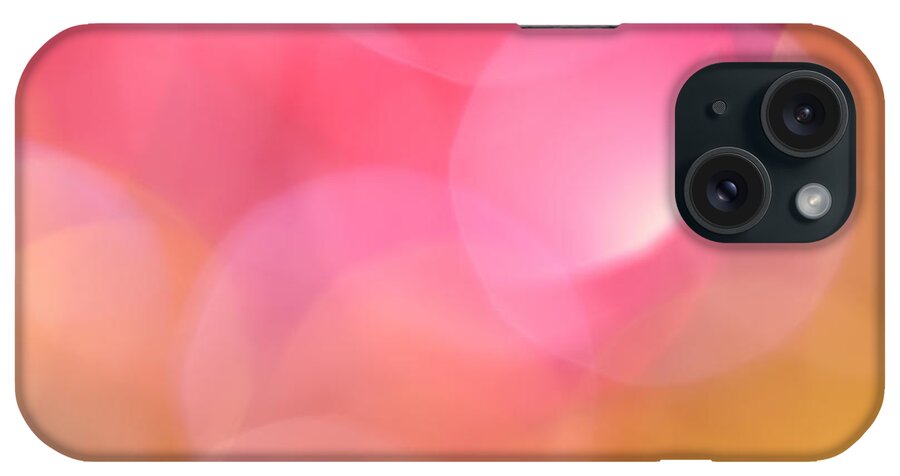 Abstract iPhone Case featuring the photograph Pink Moon by Dazzle Zazz