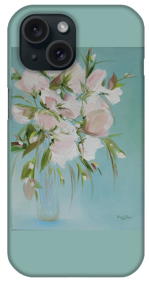 Flowers iPhone Case featuring the painting Pink Petals by Judith Rhue
