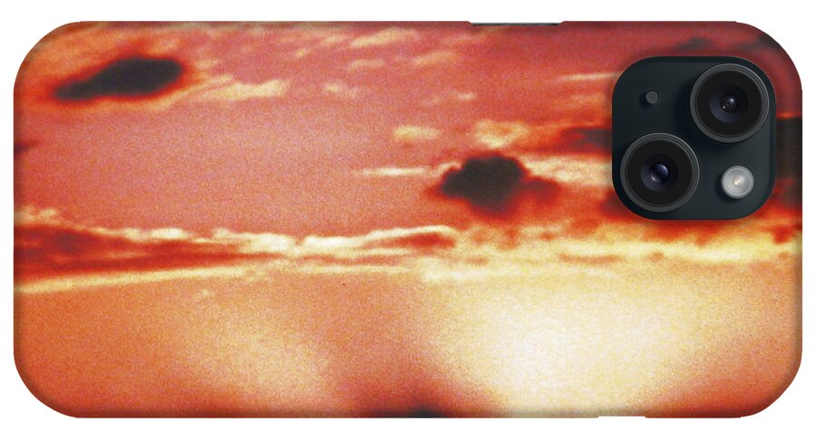 Wow Look At The Light And Rays Beaming From The Darkness iPhone Case featuring the photograph Pink Stormy Sky by Belinda Lee