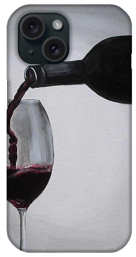 Wine iPhone Case featuring the painting Pleasure in a Glass by Melissa Torres