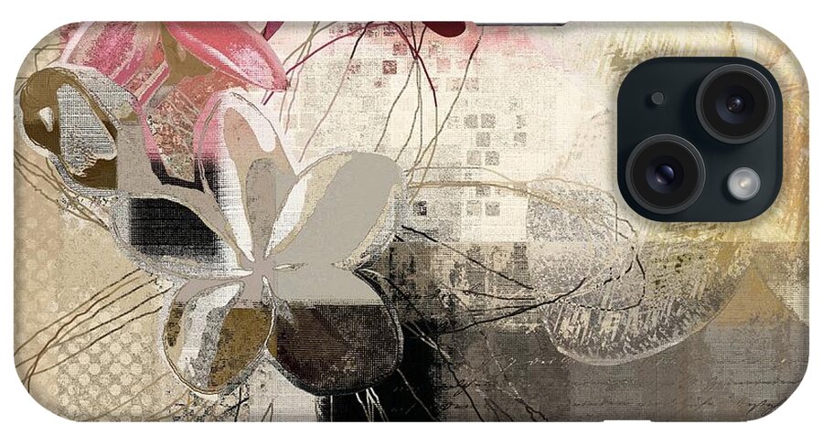 abstract Flowers iPhone Case featuring the digital art Plumeria - 064073079m3 by Variance Collections