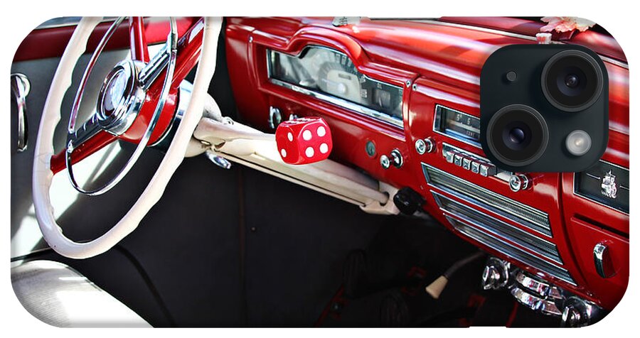 Car iPhone Case featuring the photograph Plymouth Dash red and white with chrome by Tom Conway