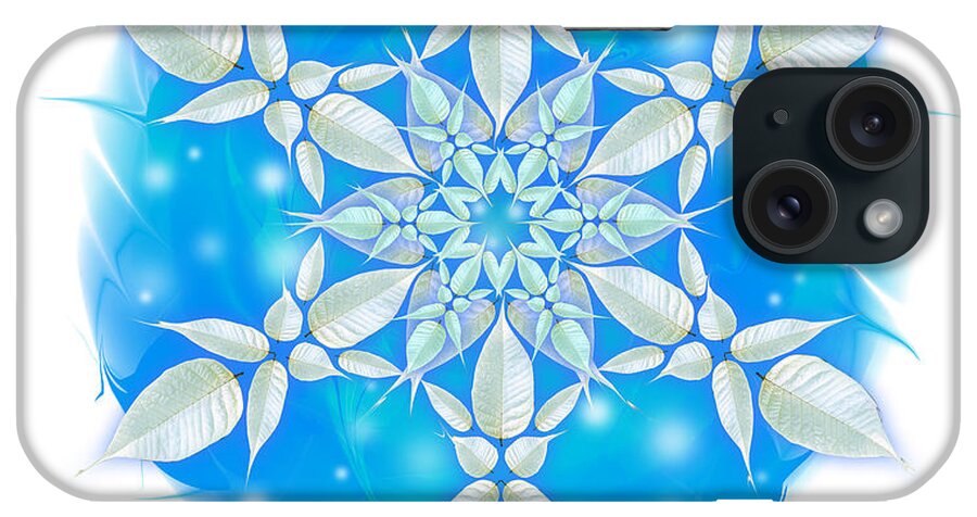 Poinsettia iPhone Case featuring the photograph Poinsettia Snowflake by Bruce Frank