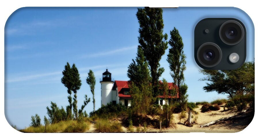 Lighthouse iPhone Case featuring the photograph Point Betsie Light by Michelle Calkins