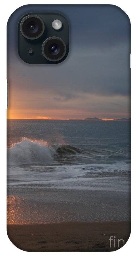 Landscape iPhone Case featuring the photograph Point Mugu 1-9-10 Sun Setting With Surf by Ian Donley