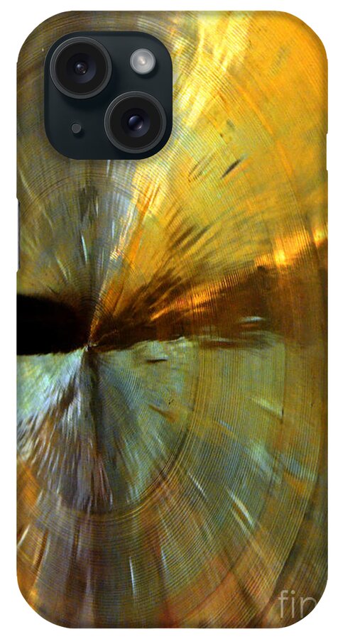 Newel Hunter iPhone Case featuring the photograph Point of Impact in copper and green by Newel Hunter