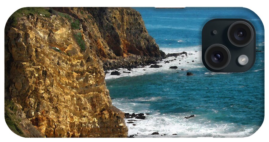 Point Vicente iPhone Case featuring the photograph Point Vicente Bluffs by Timothy Bulone