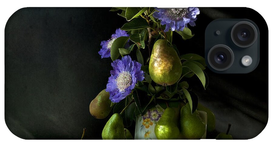 Chiaroscuro iPhone Case featuring the photograph Poires Et Fleurs by Theresa Tahara