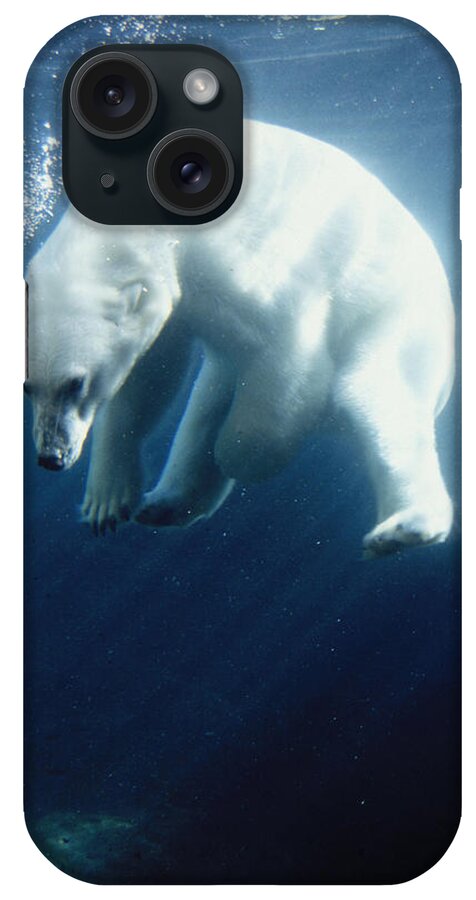 #faatoppicks iPhone Case featuring the photograph Polar Bear Swimming Underwater Alaska by Steven Kazlowski