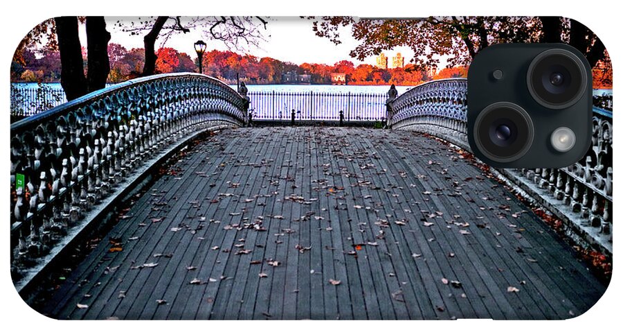 Central Park iPhone Case featuring the photograph Pond Footbridge by S Paul Sahm