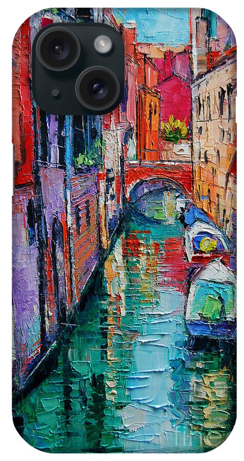 Venice iPhone Case featuring the painting Ponte Raspi O Sansoni - Venice - Italy by Mona Edulesco