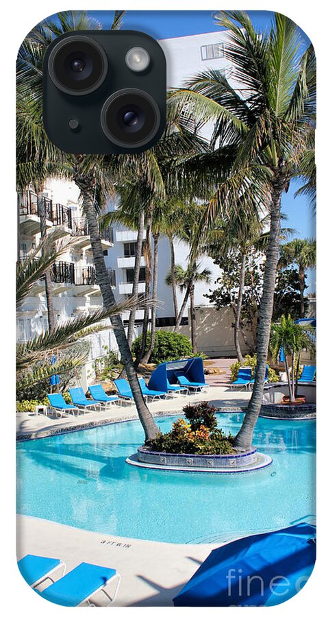 Pool iPhone Case featuring the photograph MIami Beach Poolside Series 03 by Carlos Diaz