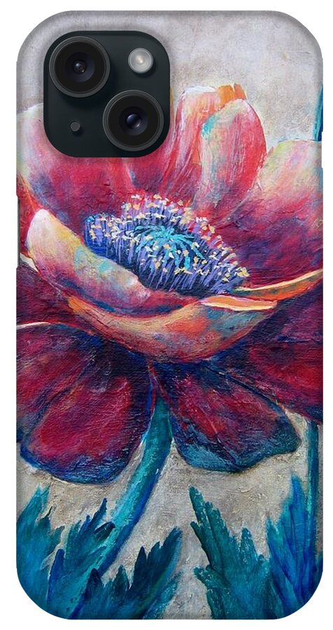 Poppy iPhone Case featuring the painting Pop-Pop-Poppy by Suzanne Theis