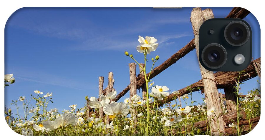 Country iPhone Case featuring the photograph Poppies and fence 2AM-110209 by Andrew McInnes