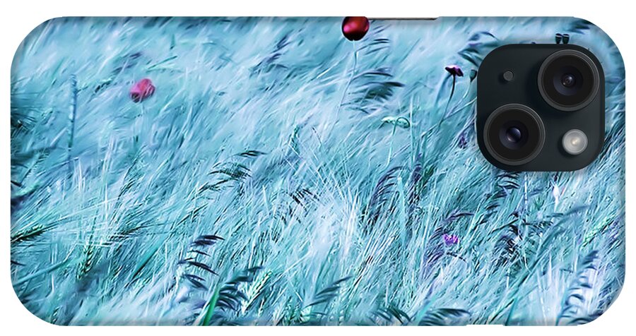  Flower iPhone Case featuring the digital art Poppy In Wheat Field by Odon Czintos