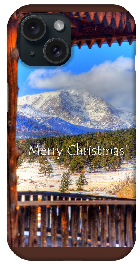 Merry iPhone Case featuring the photograph Porch View Christmas 4166 by Jerry Sodorff