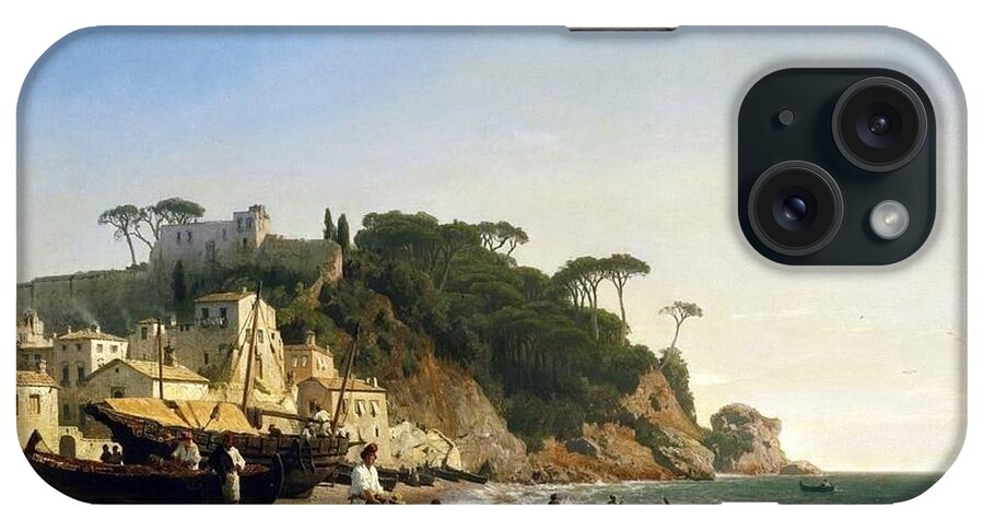 1000-1500 iPhone Case featuring the painting Porto Venere at the Ligurian Coast by MotionAge Designs