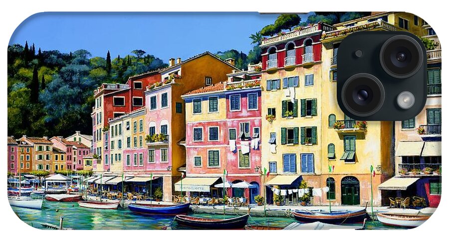 Portofino iPhone Case featuring the painting Portofino Sunshine SOLD by Michael Swanson