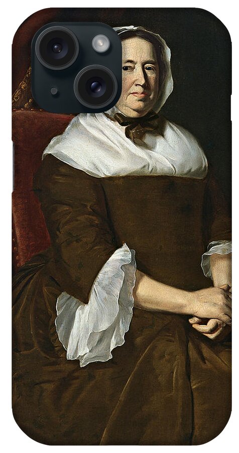 John Singleton Copley iPhone Case featuring the painting Portrait of Mrs. Samuel Hill . Miriam Kilby by John Singleton Copley