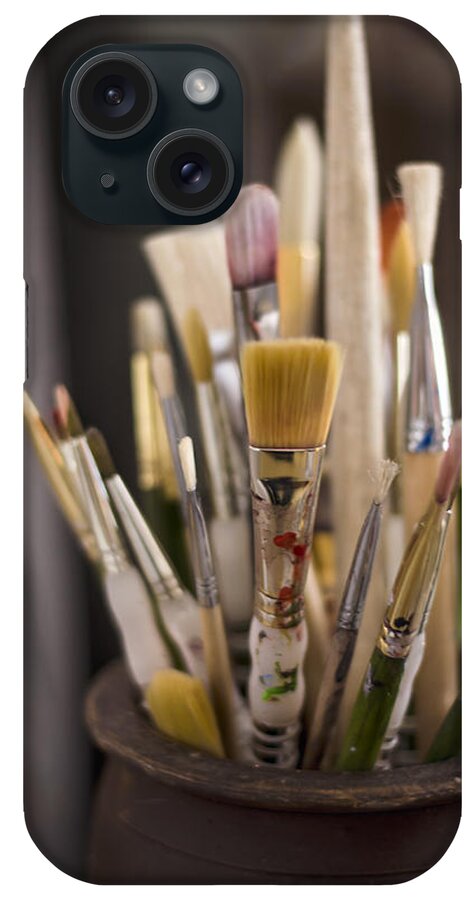 Paintbrush iPhone Case featuring the photograph Pot of Tricks by Heather Applegate