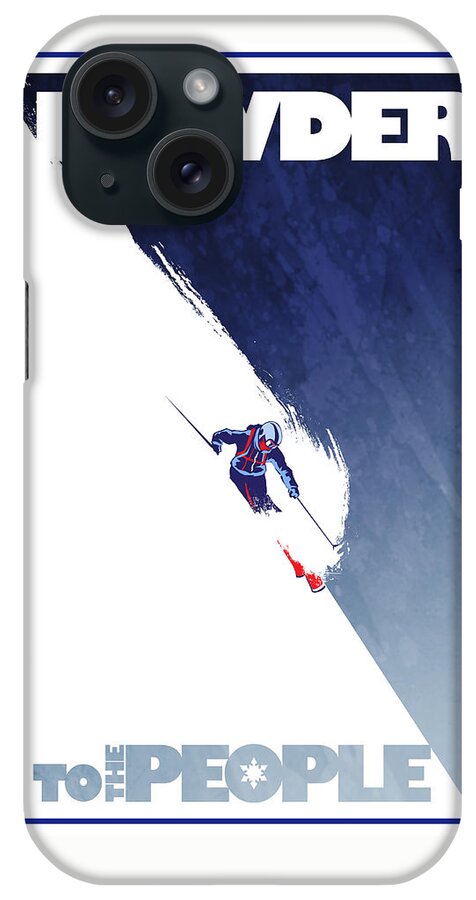 Winter iPhone Case featuring the painting Powder to the People by Sassan Filsoof